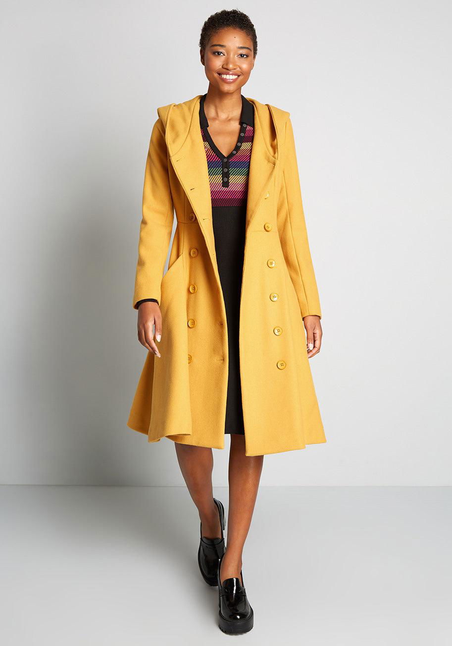 ModCloth Shining So Brightly Swing Coat by MODCLOTH