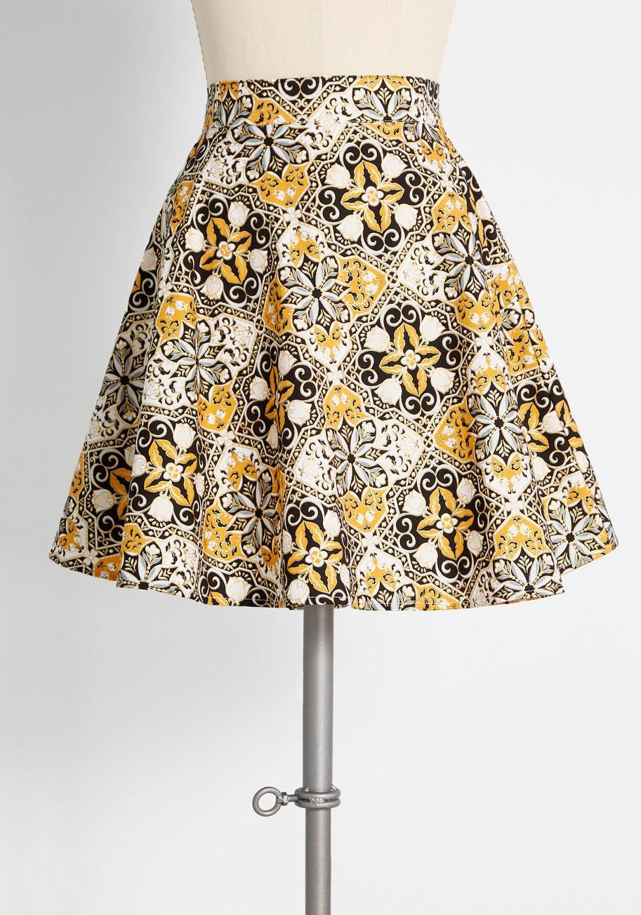 ModCloth Tile Be There Mini Skirt by MODCLOTH