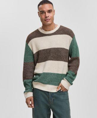 Men's Long-Sleeve Relaxed Crewneck Sweater by MODE OF ONE
