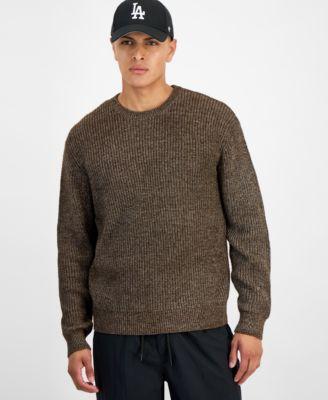 Men's Long-Sleeve Relaxed Crewneck Sweater by MODE OF ONE