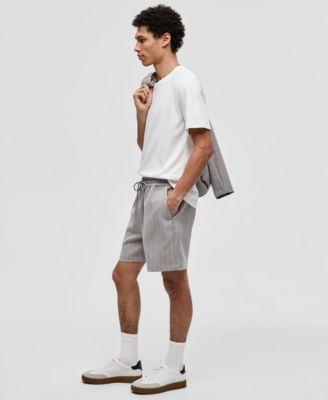 Men's Pinstripe Pull-On Shorts by MODE OF ONE