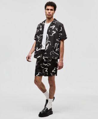 Men's Printed Woven Pull-On Shorts by MODE OF ONE