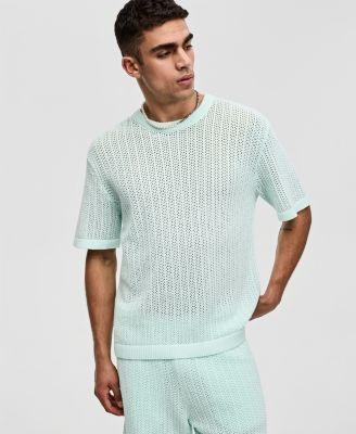 Men's Relaxed-Fit Rio Crewneck Short-Sleeve Sweater by MODE OF ONE