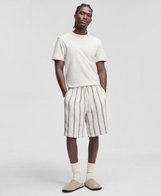 Men's Striped Relaxed 9" Pull-On Shorts by MODE OF ONE
