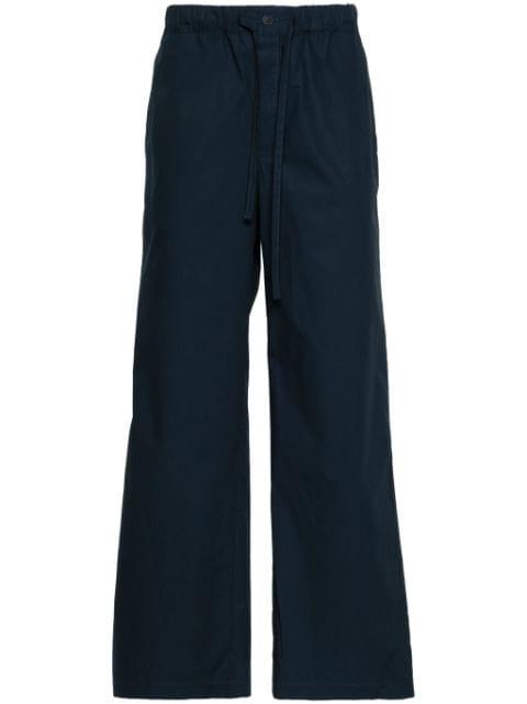 poplin straight-leg trousers by MODES GARMENTS