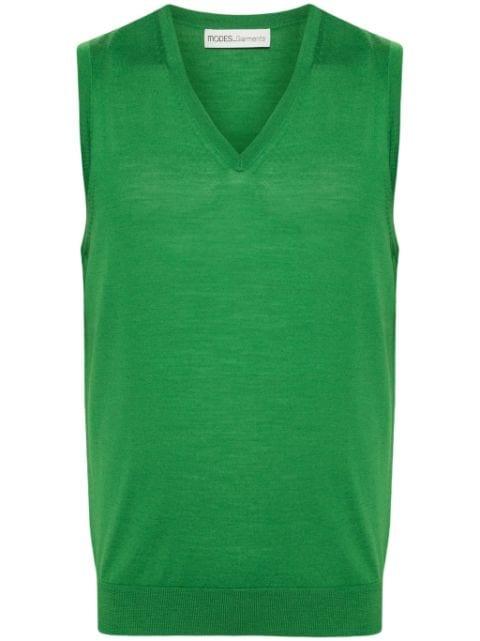 sleeveless merino knitted vest by MODES GARMENTS