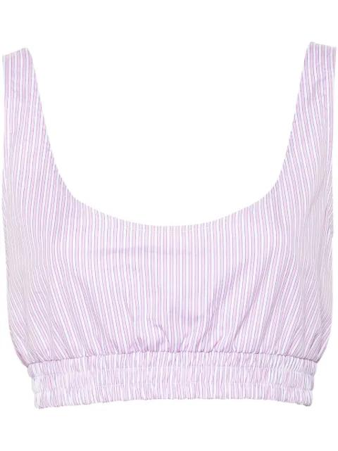 striped crop top by MODES GARMENTS