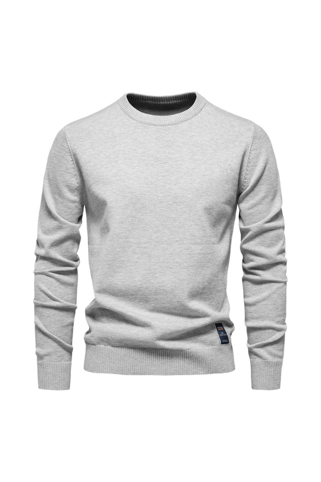 Basic Crewneck Sweater Jumper by MODISHION