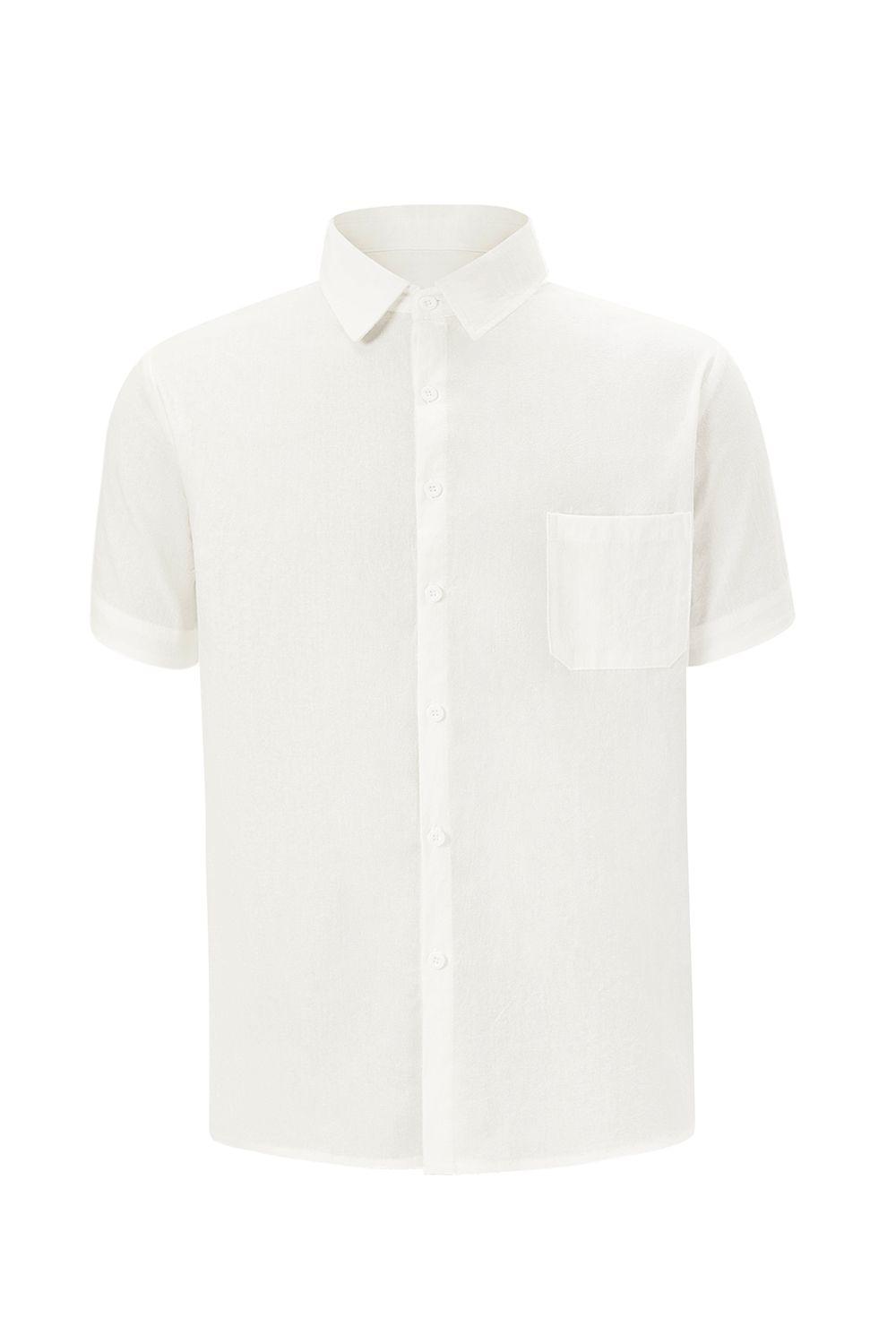Casual Short Sleeve Shirt With Pocket by MODISHION