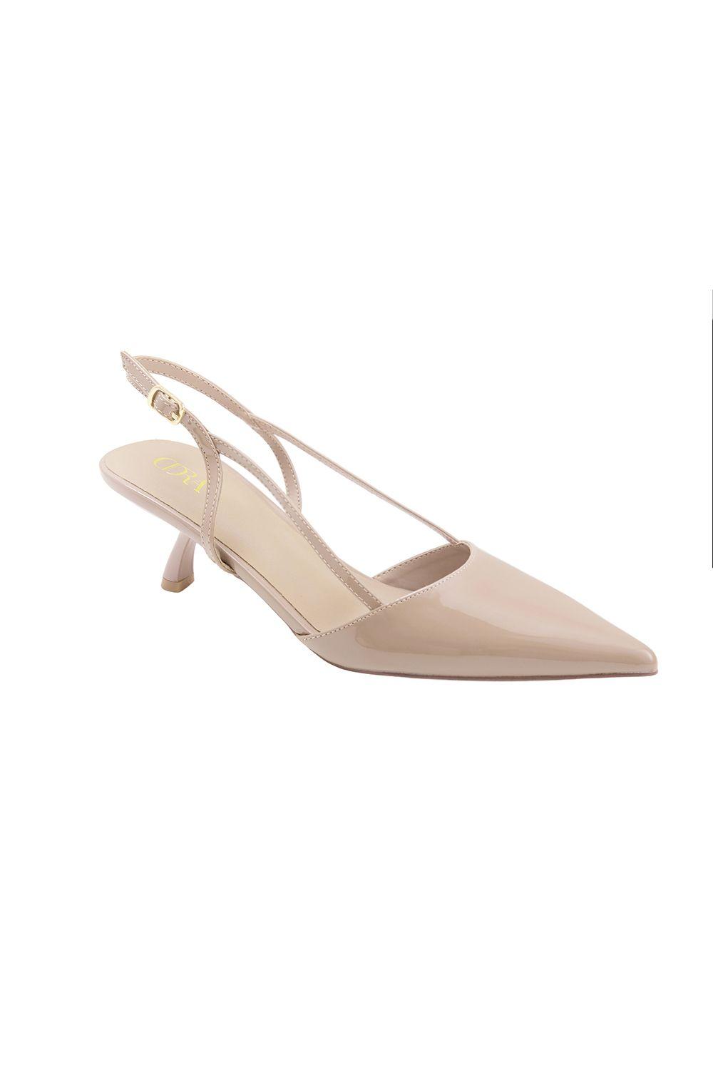 Kitten Heel Slingback Pointed Closed Toe Heels Pumps by MODISHION