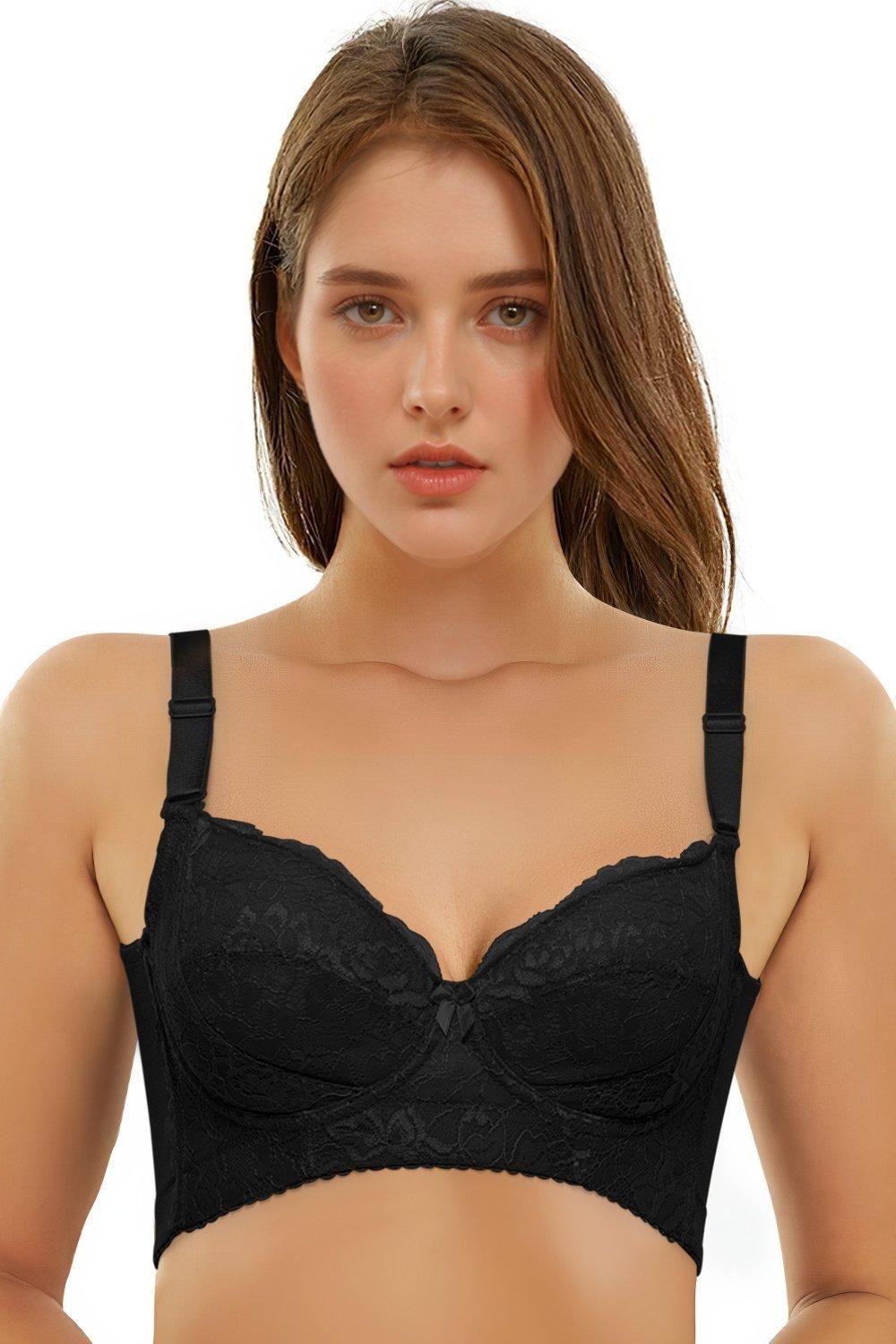 Lace Underwire Bras Wide Back Lingerie by MODISHION