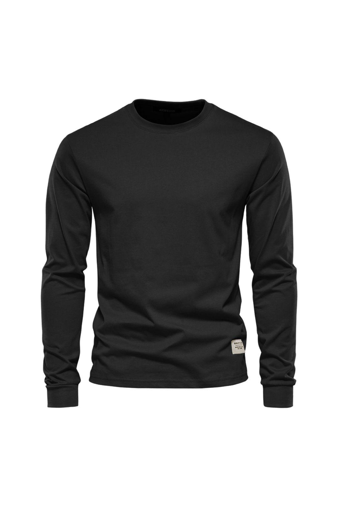 Long-Sleeved Crew Neck T-Shirt by MODISHION