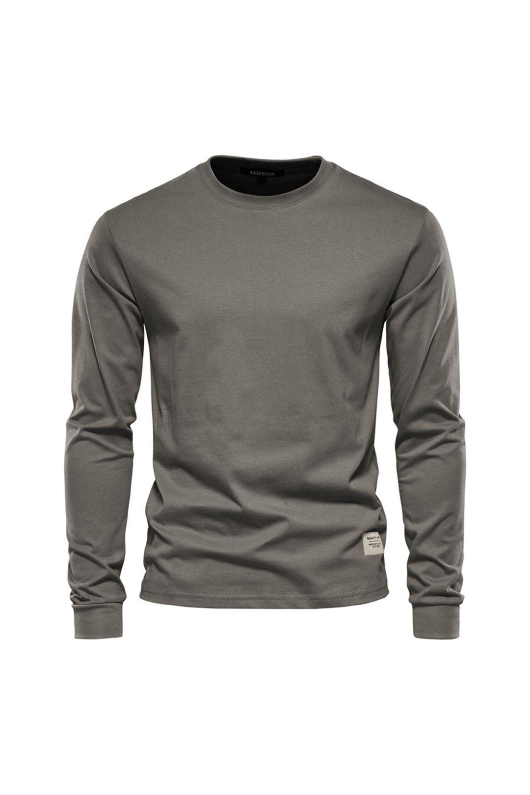 Long-Sleeved Crew Neck T-Shirt by MODISHION