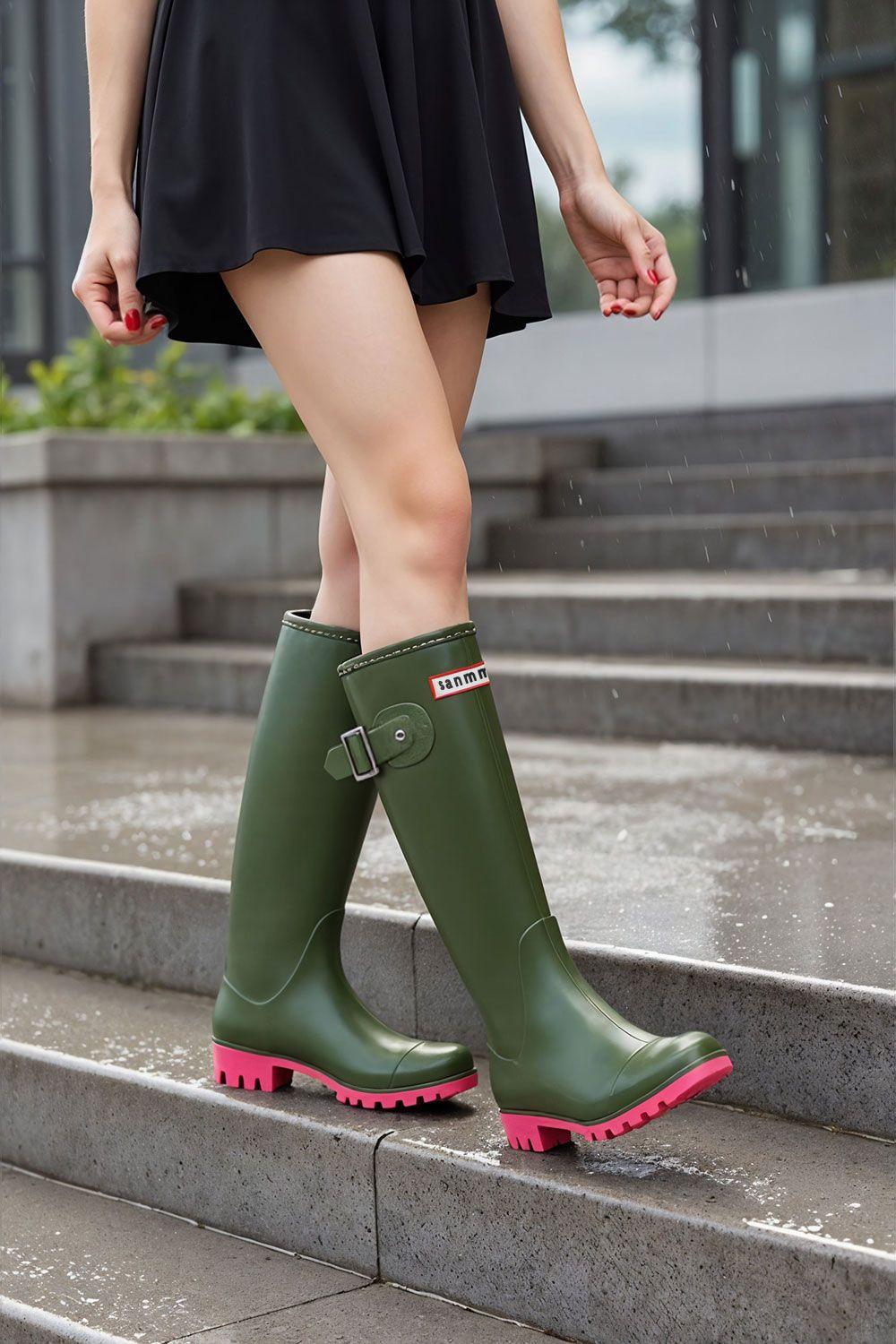 Minimalist High-Cut Anti-Slip Wellies by MODISHION