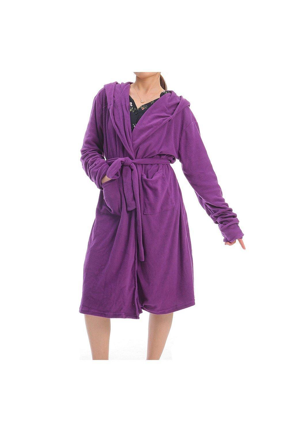 Solid Long Bathrobe by MODISHION