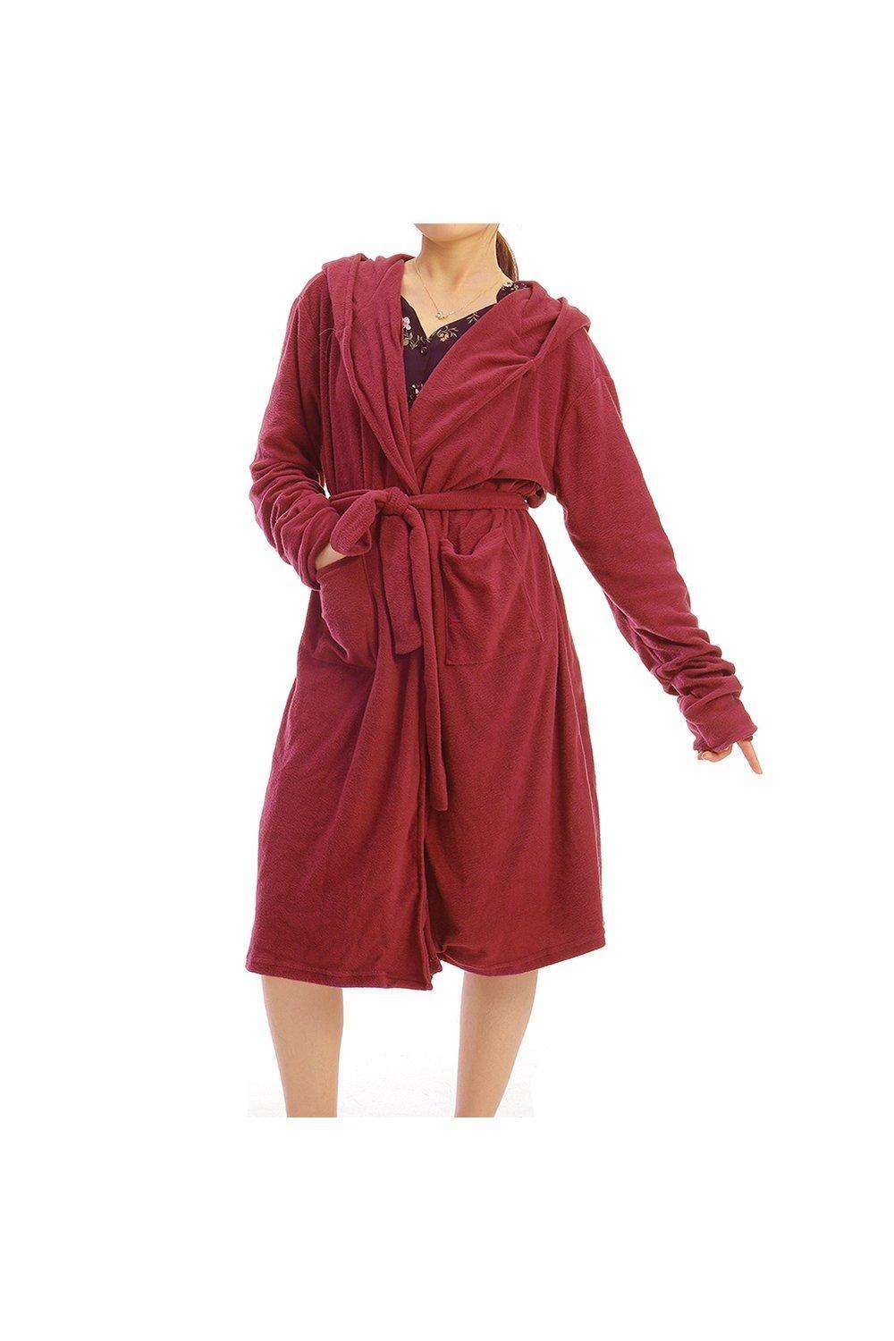 Solid Long Dressing Gown by MODISHION