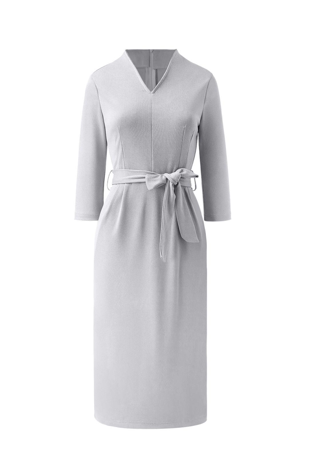 Three-Quarter Sleeves Elegant Midi Bodycon Dress by MODISHION