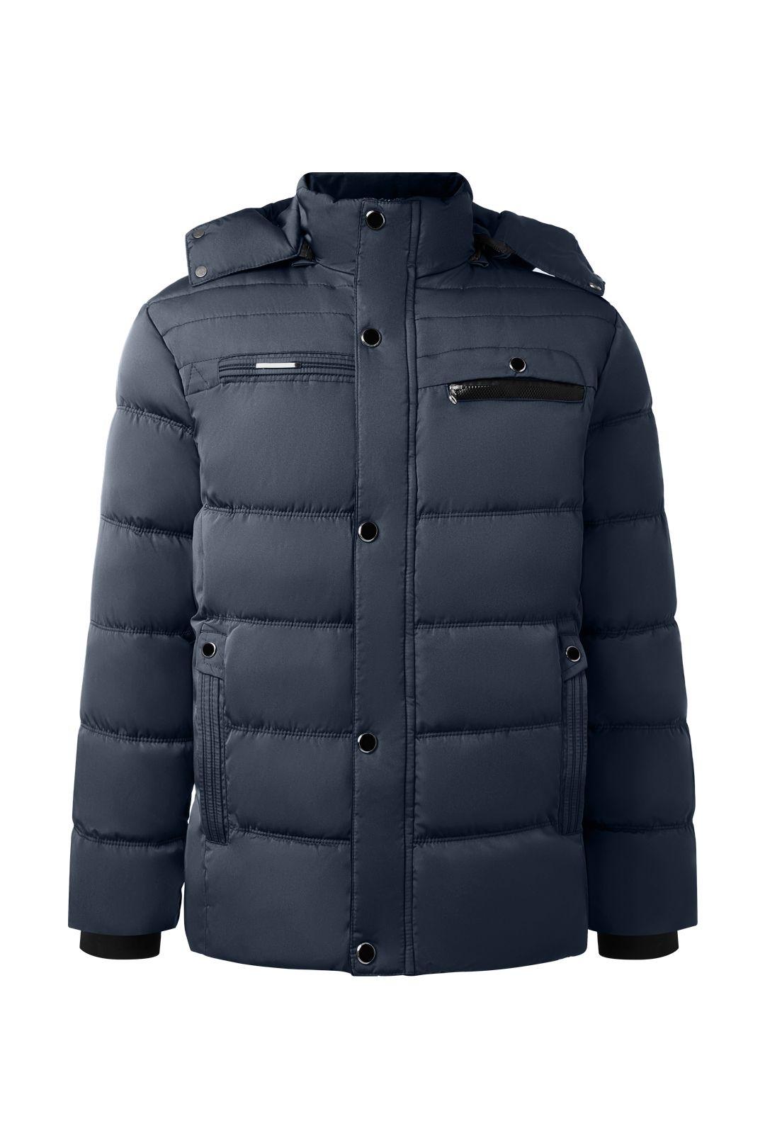 Warm Zip-Up Jacket with Detachable Hood by MODISHION