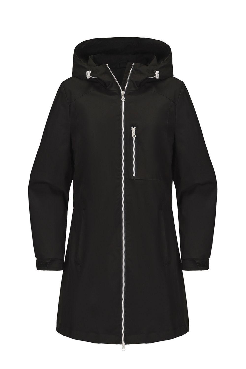 Waterproof Hooded Jacket with Decorative Chest Zipper by MODISHION