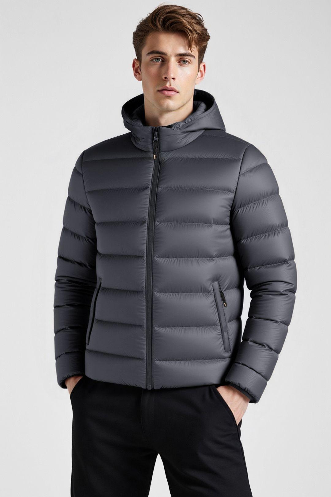 Winter Quilted Coat with Hood by MODISHION