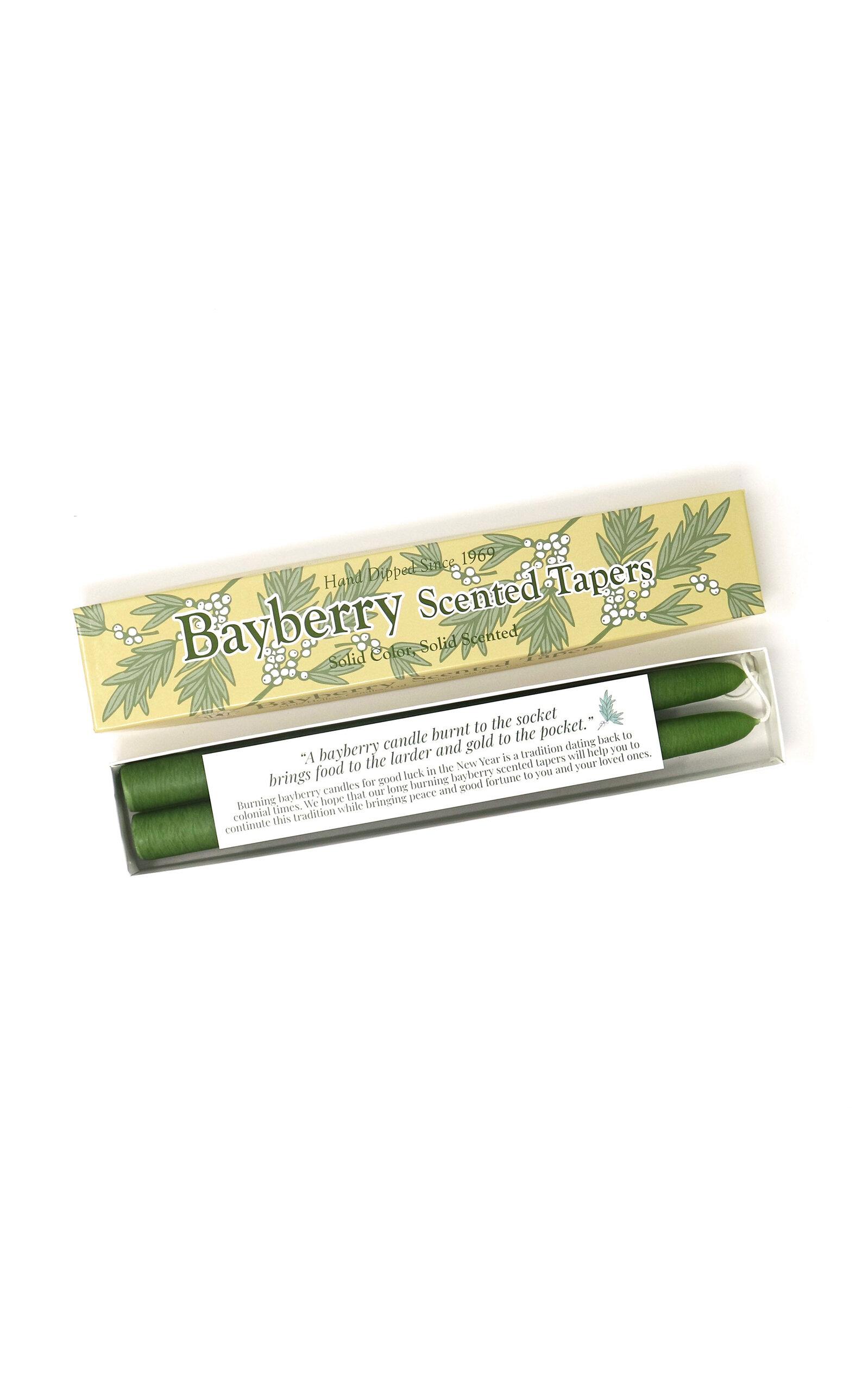 Mole Hollow Candles - Exclusive 10" Bayberry Scented Taper Candles - Green - Moda Operandi by MOLE HOLLOW CANDLES