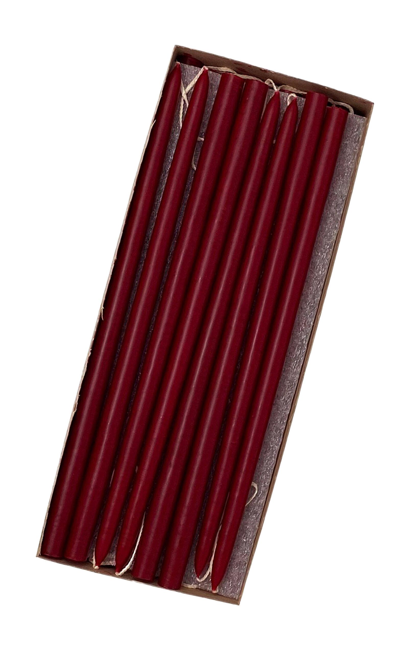 Mole Hollow Candles - Exclusive 10" Tiny Taper Candles - Burgundy - Moda Operandi by MOLE HOLLOW CANDLES
