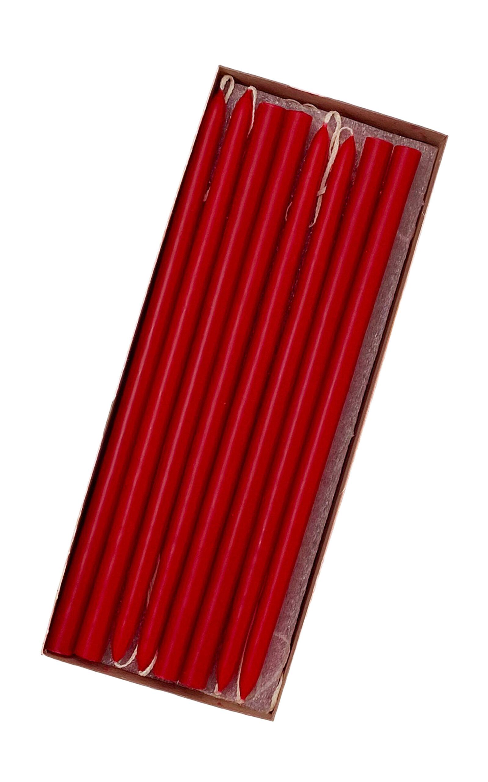 Mole Hollow Candles - Exclusive 10" Tiny Taper Candles - Red - Moda Operandi by MOLE HOLLOW CANDLES