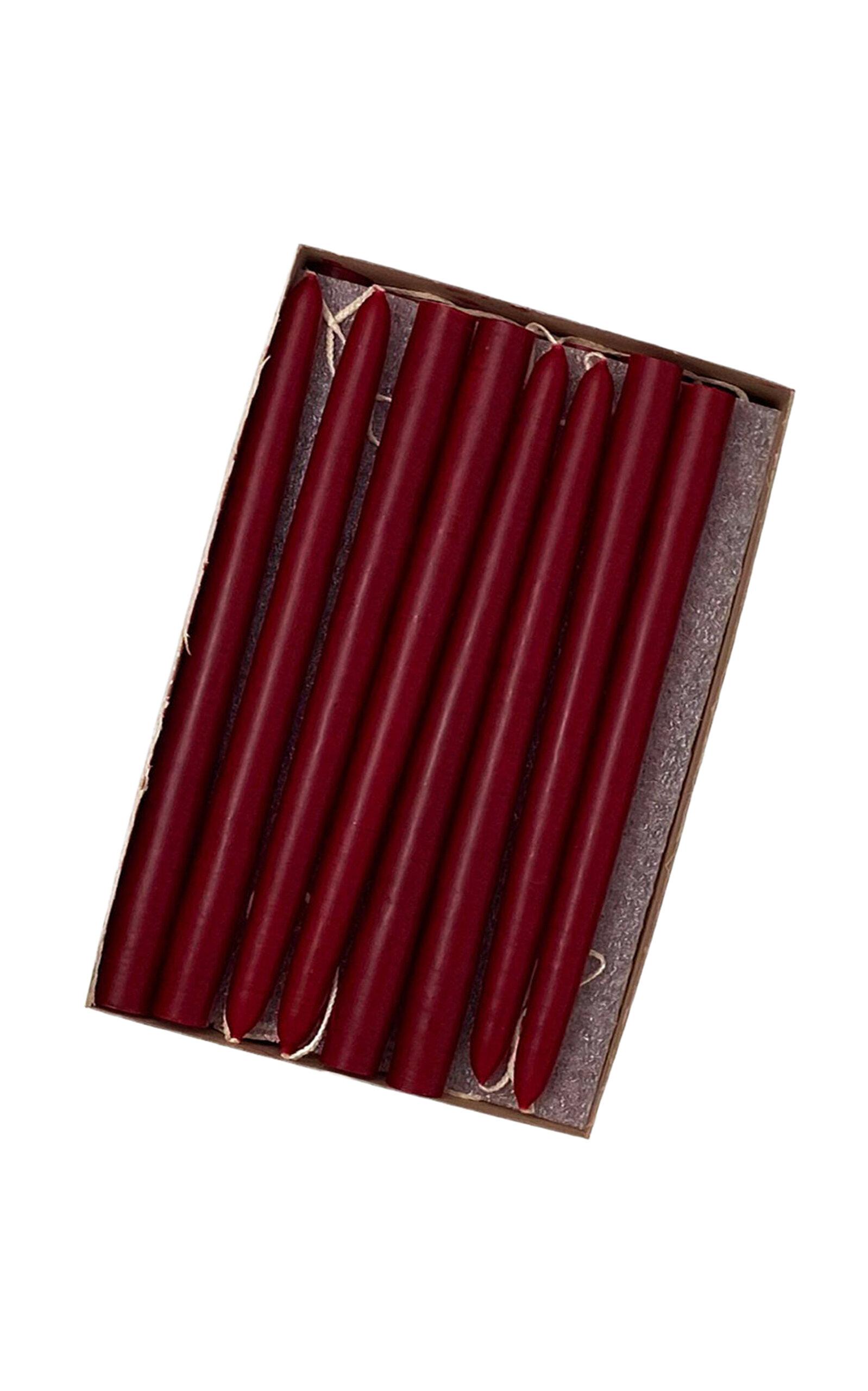 Mole Hollow Candles - Exclusive 6" Tiny Taper Candles - Burgundy - Moda Operandi by MOLE HOLLOW CANDLES