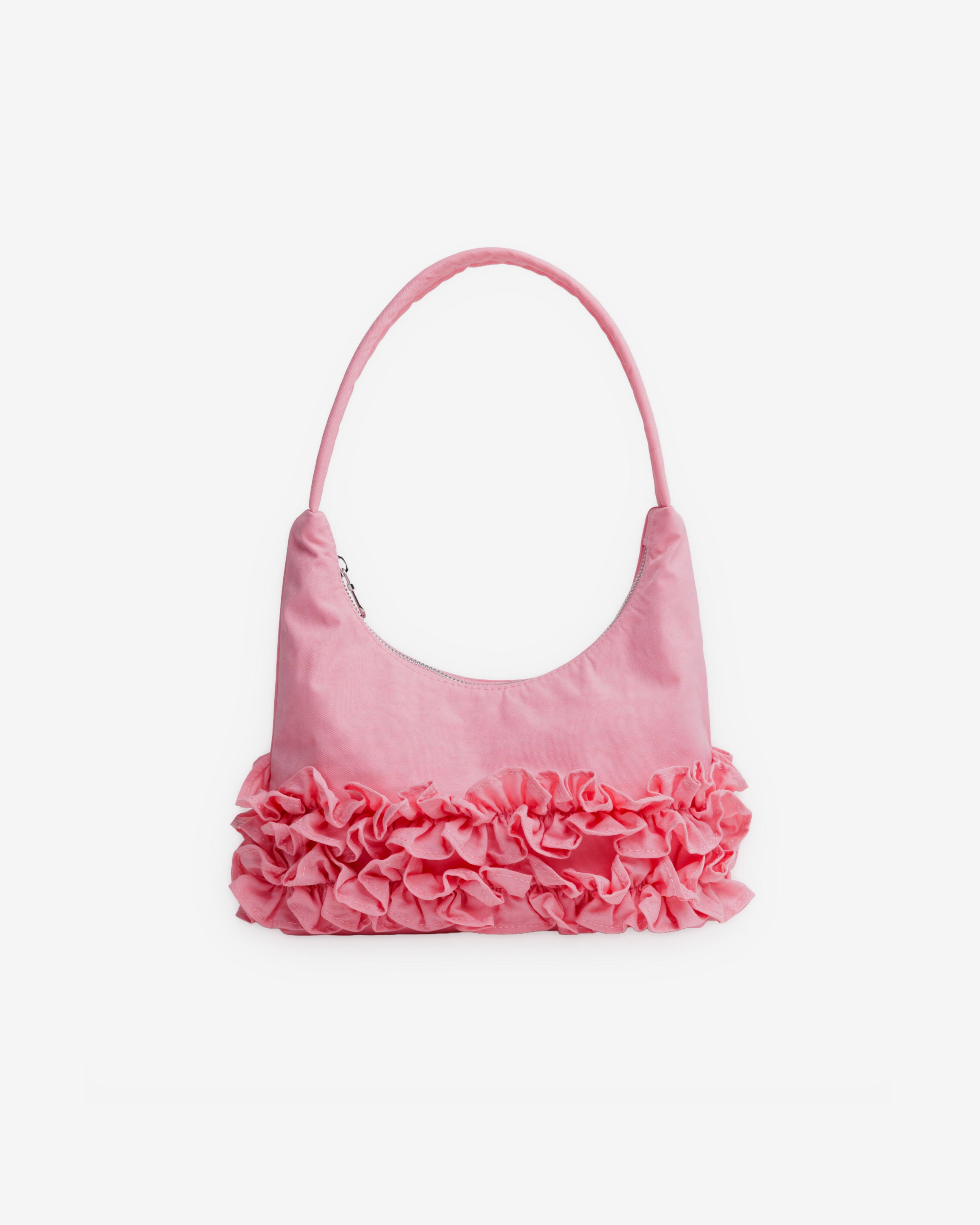 Molly Goddard - Baggu Mini Ruffle Shoulder Bag - (Pink) by MOLLY GODDARD