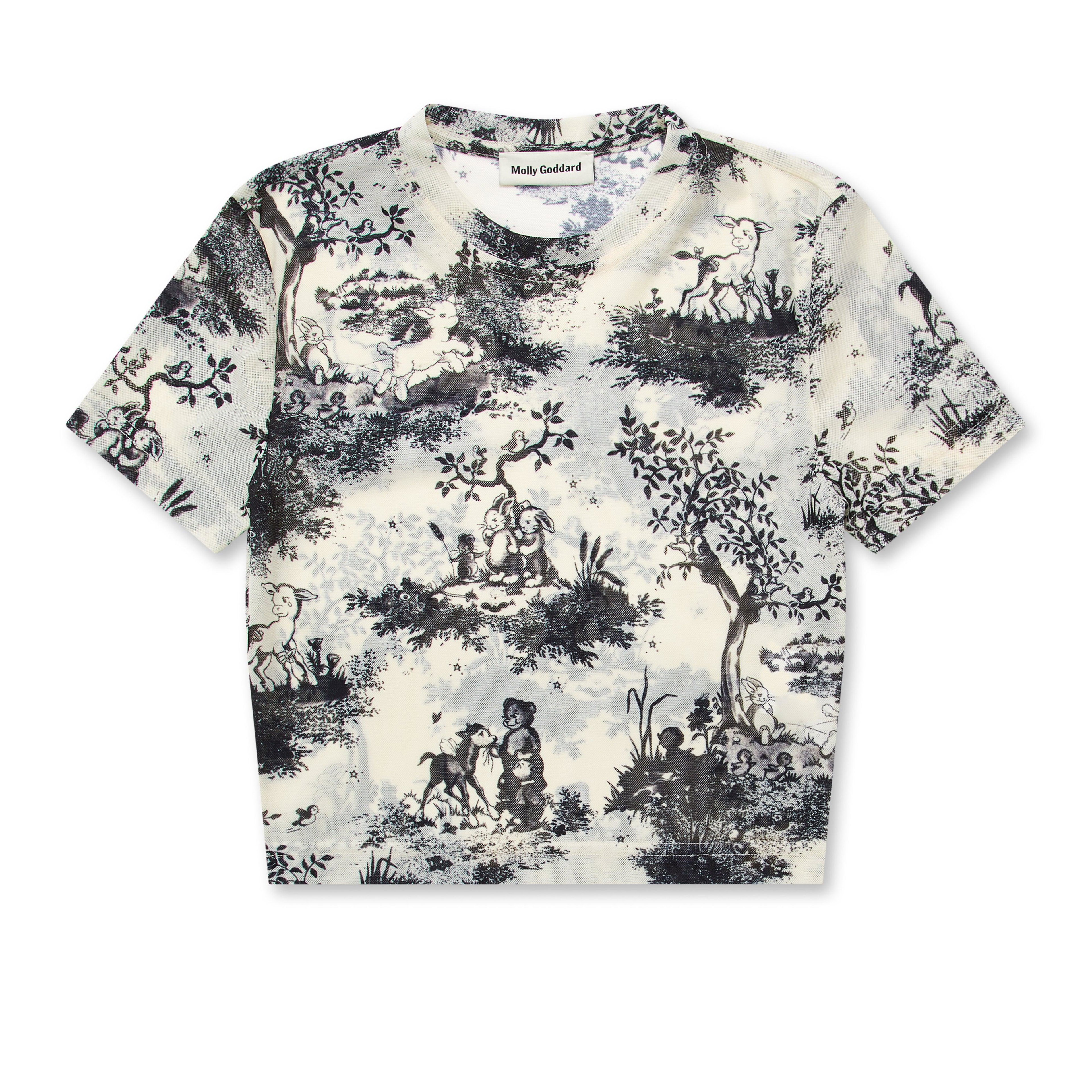 Molly Goddard - Ella T-Shirt - (Cream/Black) by MOLLY GODDARD
