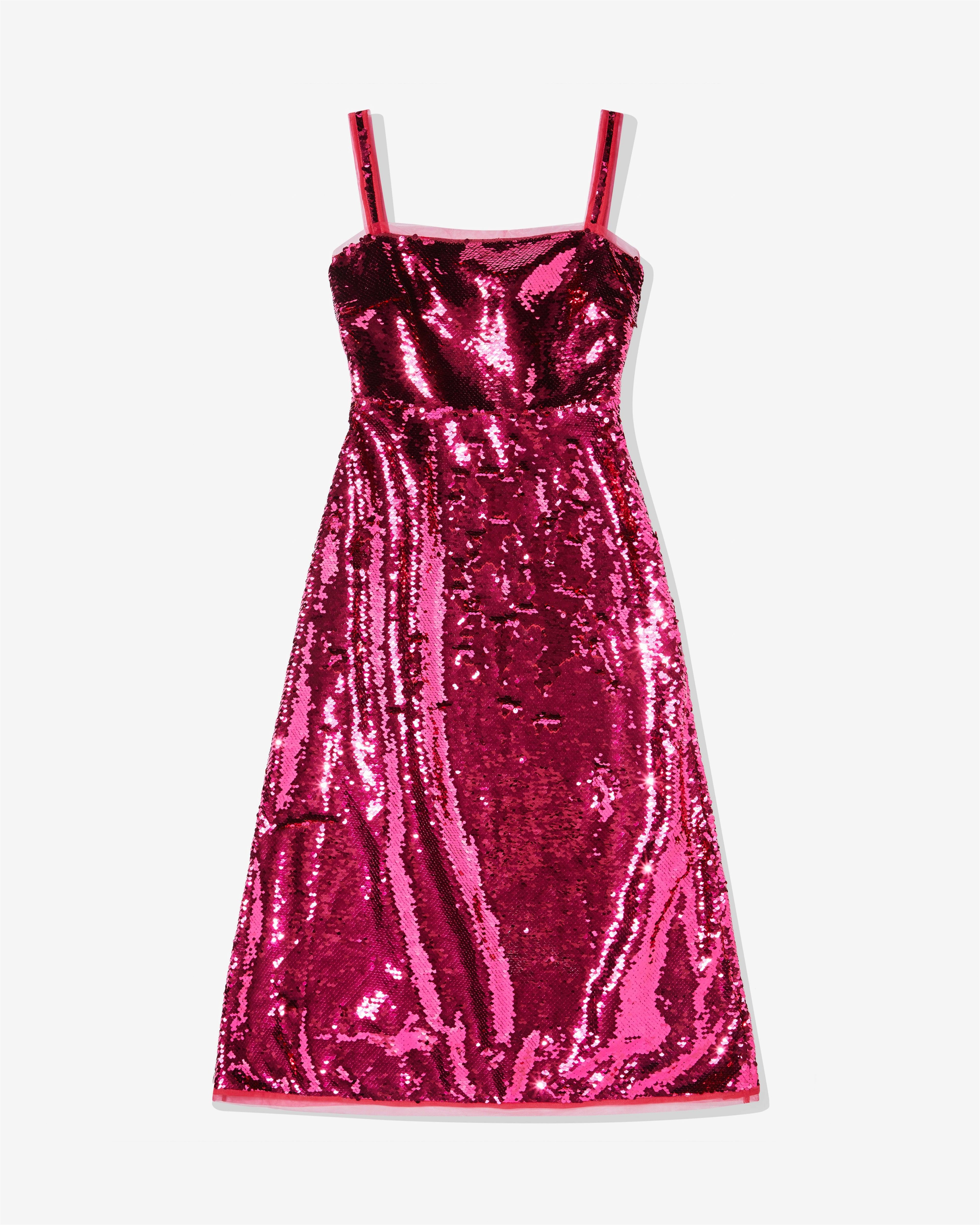 Molly Goddard - Women's Miranda Midi Strap Dress - (Pink) by MOLLY GODDARD