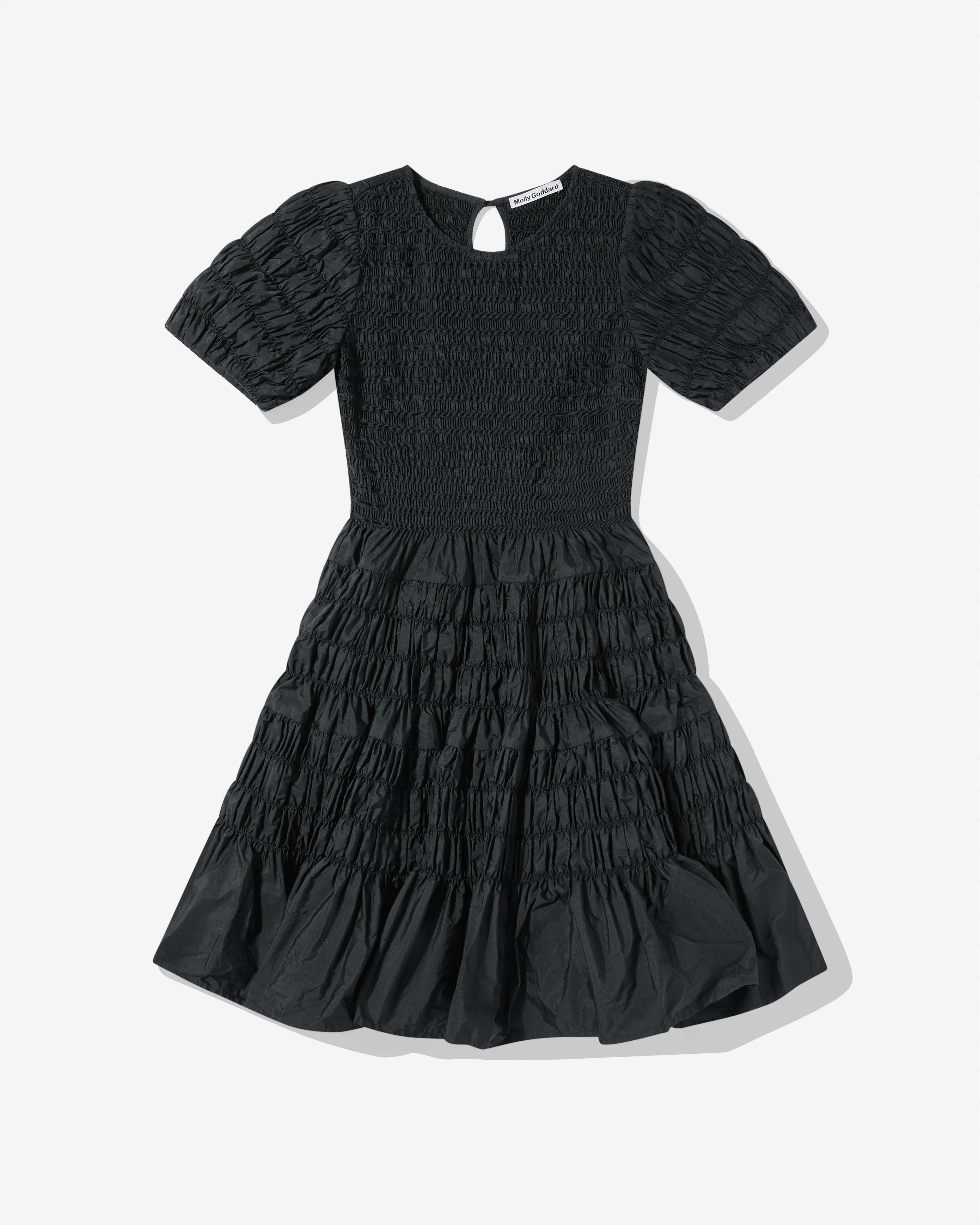 Molly Goddard - Women's Susanne Midi Dress - (Black) by MOLLY GODDARD