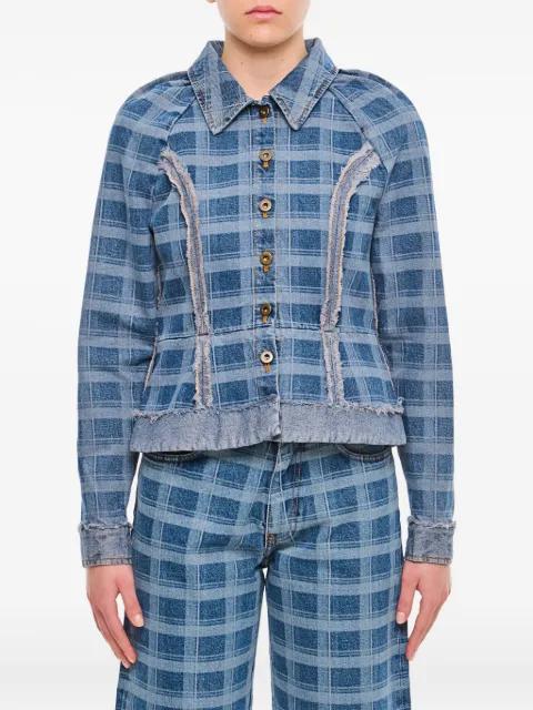 checked denim jacket by MOLLY GODDARD