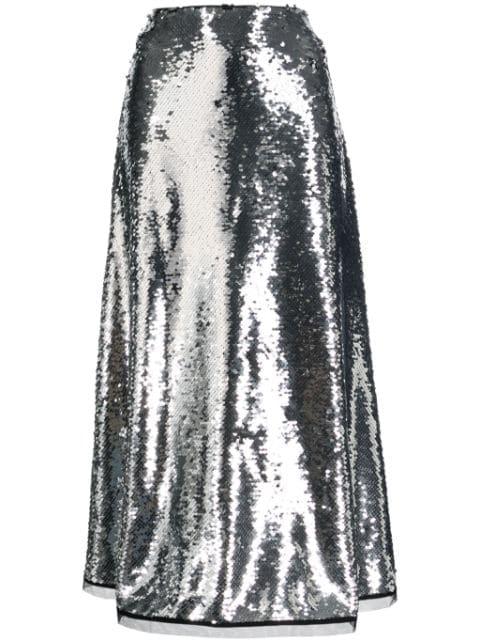 sequinned midi skirt by MOLLY GODDARD