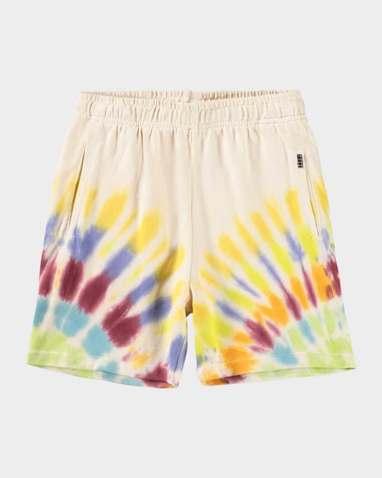 Boy's Amil Tie-Dye Organic Cotton Shorts, Size 8-10 by MOLO