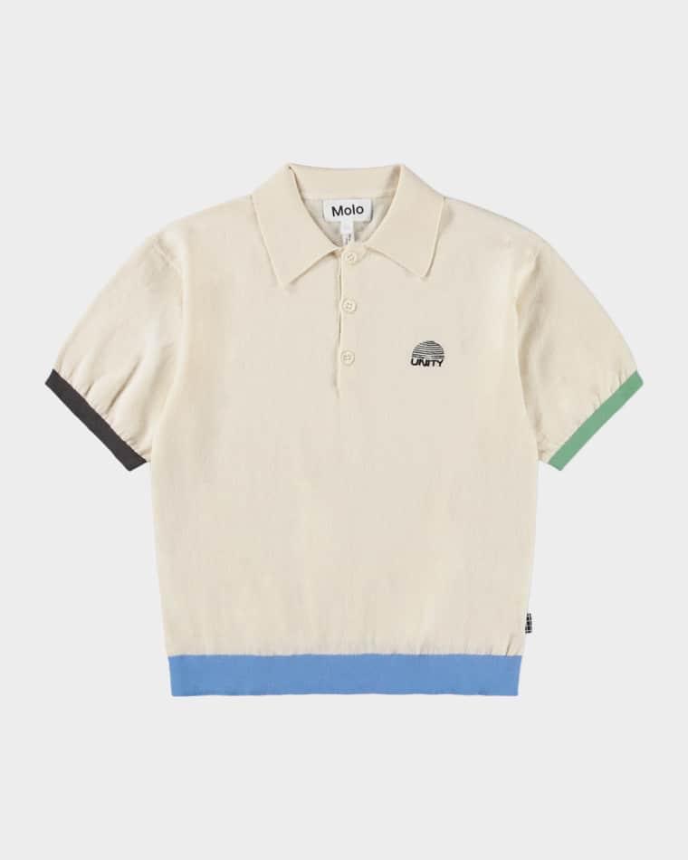 Boy's Brooks Tipped Short-Sleeve Polo Shirt, Size 4-6 by MOLO