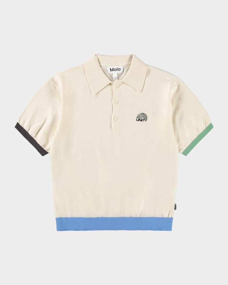 Boy's Brooks Tipped Short-Sleeve Polo Shirt, Size 8-12 by MOLO
