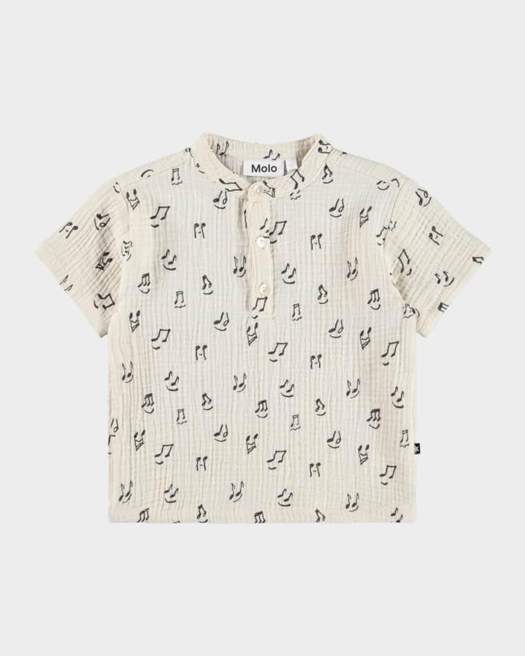 Boy's Evero Short-Sleeve Printed Organic Cotton Top, Size 6M-2 by MOLO