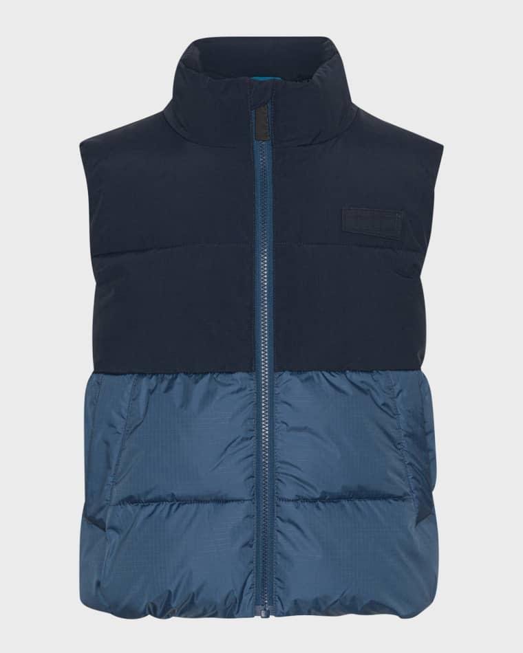 Boy's Heike Two-Toned Puffer Vest, Size 4-6 by MOLO