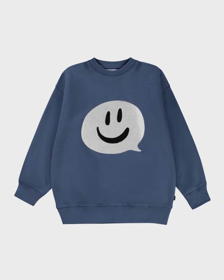 Boy's Mar Happy Face Graphic Sweatshirt, Size 4-6 by MOLO