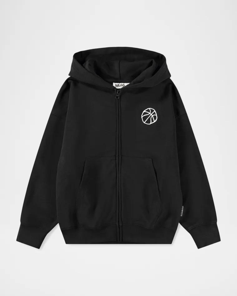 Boy's Marley Embroidered Zip Hoodie, Size 2-7 by MOLO