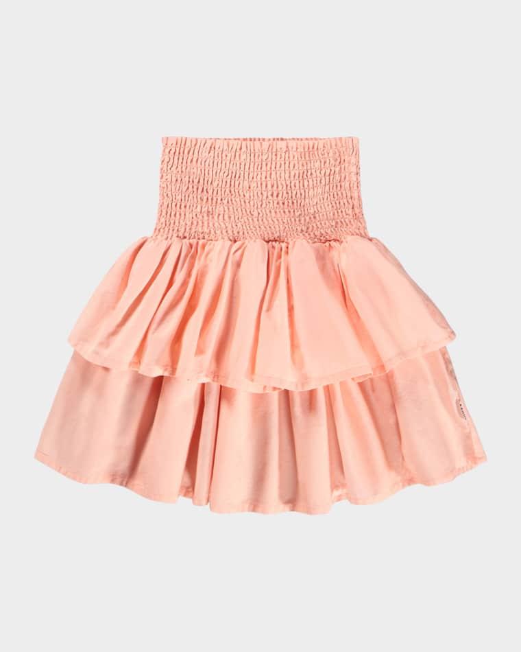 Girl's Bonita Tiered Chambray Skirt, Size 3-4 by MOLO