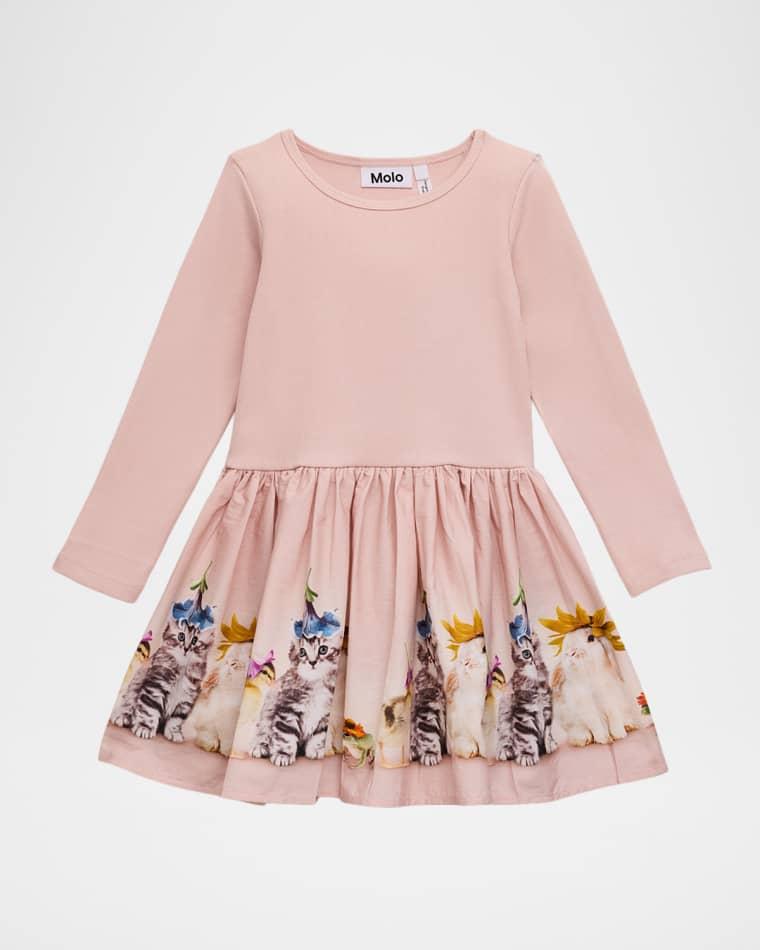 Girl's Candi Long-Sleeve Organic Cotton Dress, Size 6M-2 by MOLO