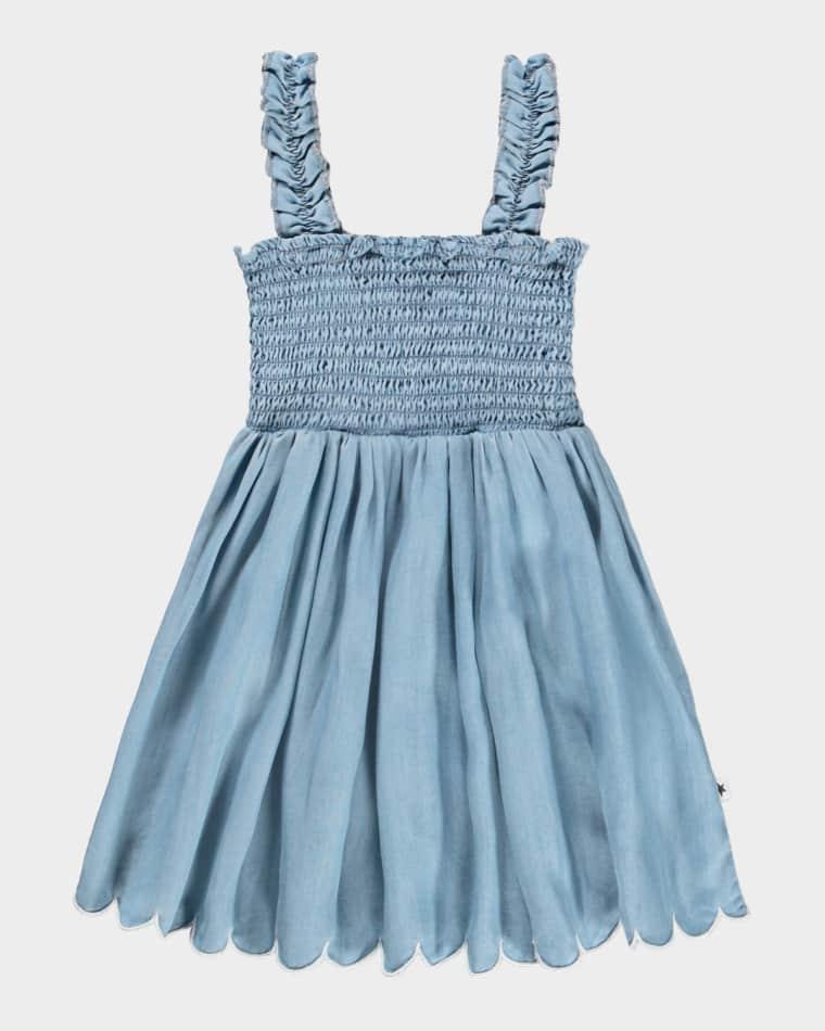 Girl's Carella Smocked Viscose Dress, Size 12M-2 by MOLO