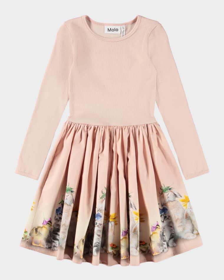 Girl's Casie Long-Sleeve Dress, Size 7-12 by MOLO