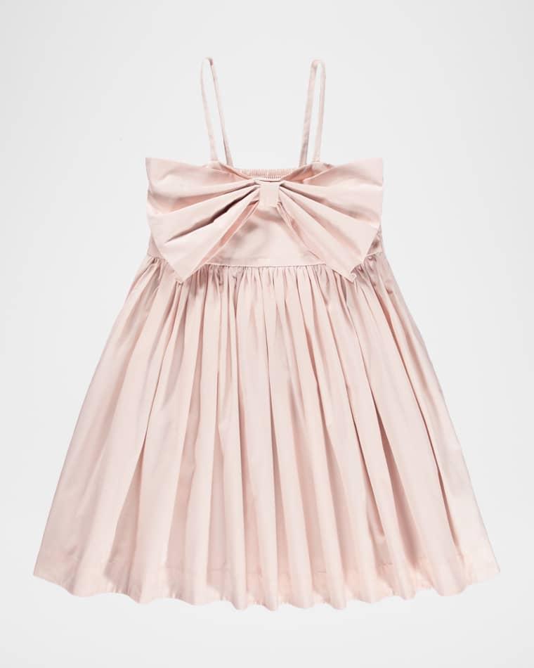 Girl's Caysi Bow-Embellished Cotton Dress, Size 3-6 by MOLO