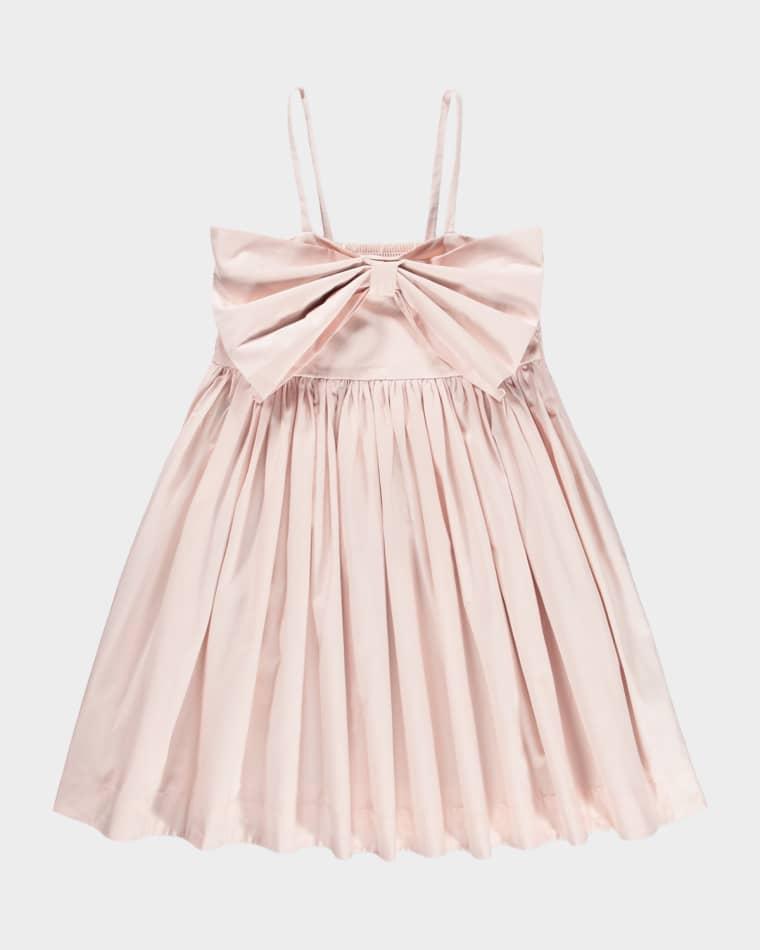 Girl's Caysi Bow-Embellished Organic Cotton Dress, Size 7-12 by MOLO