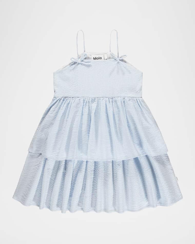 Girl's Chelsea Tiered Seersucker Dress, Size 7-12 by MOLO