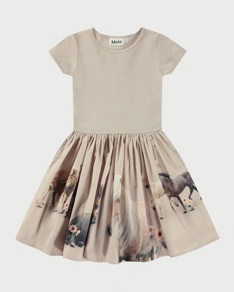Girl's Cissa Combo Horse-Print Skirt Dress, Size 7-12 by MOLO
