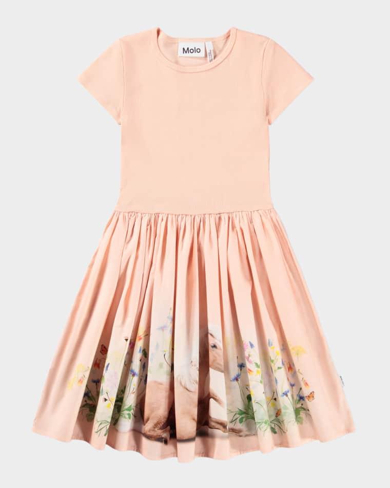 Girl's Cissa Short-Sleeved Organic Cotton Dress, Size 2-6 by MOLO